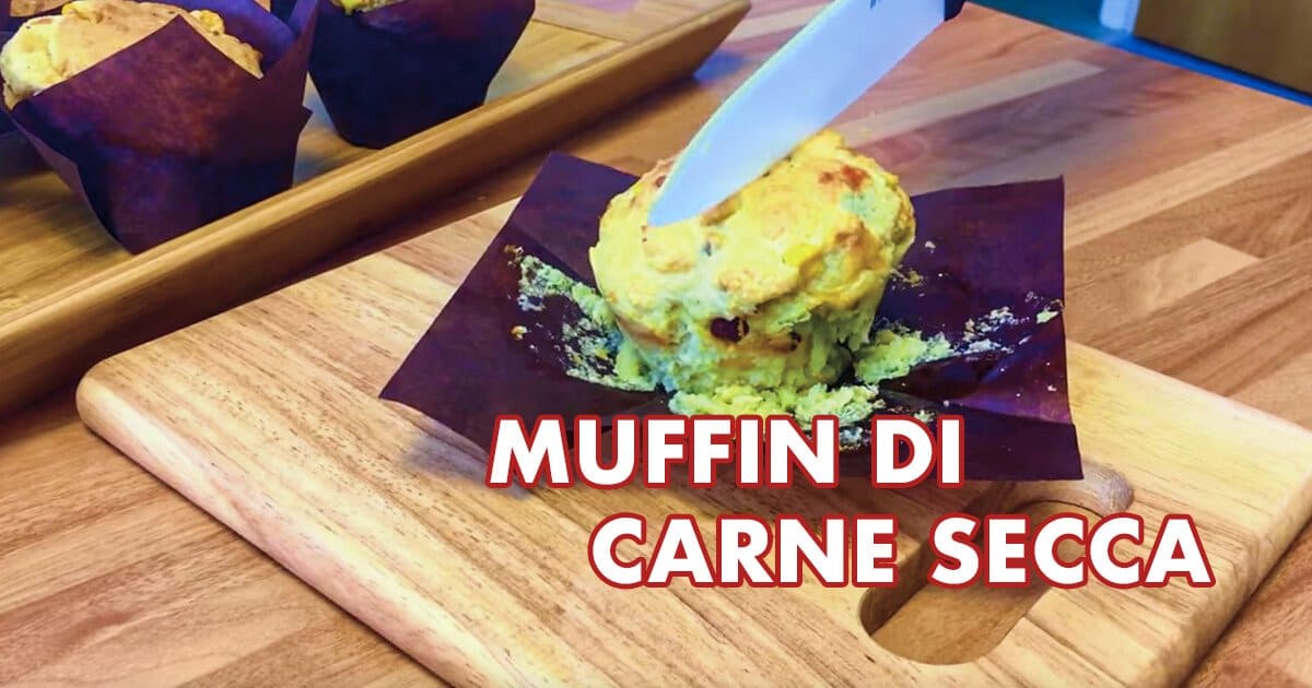 Muffin salati di carne secca