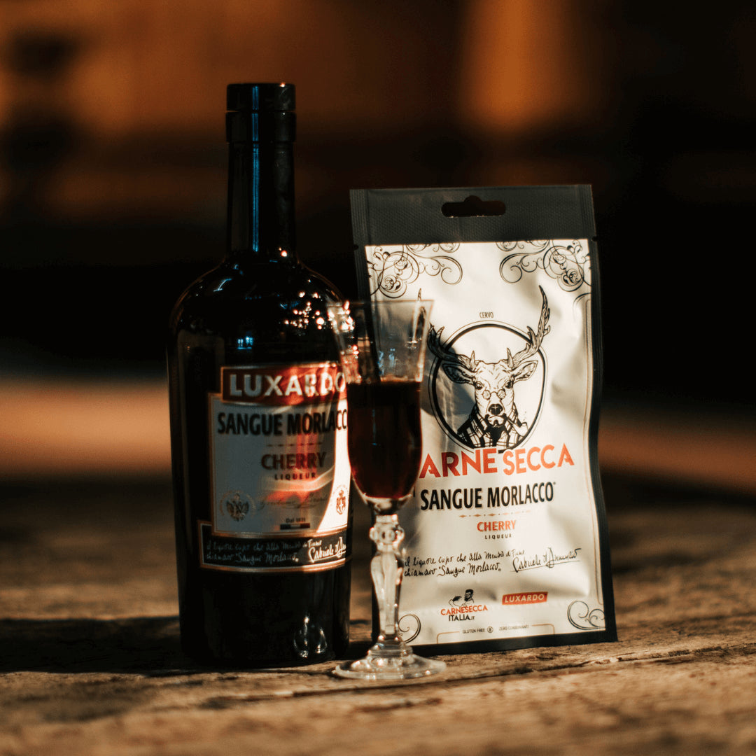 Carne Secca di Cervo al Sangue Morlacco® Luxardo 40g - Carne Secca Italia - Italian Jerky Meat Snack