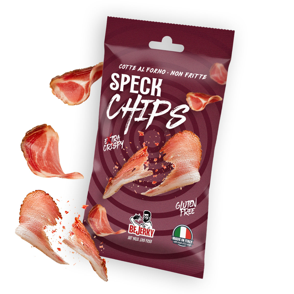 Speck Chips 20g - Carne Secca Italia - Italian Jerky Meat Snack