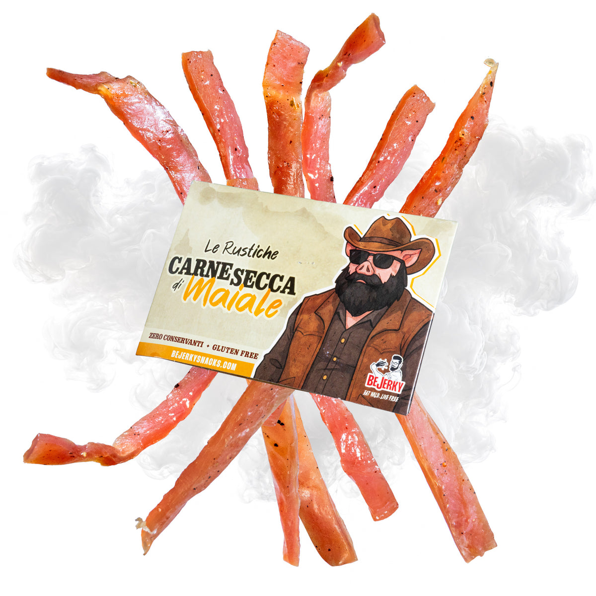 Carne Secca di Maiale 90g – Snack Montani - Carne Secca Italia - Italian Jerky Meat Snack